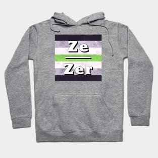 Ze-Zir Pronouns: Agender Hoodie